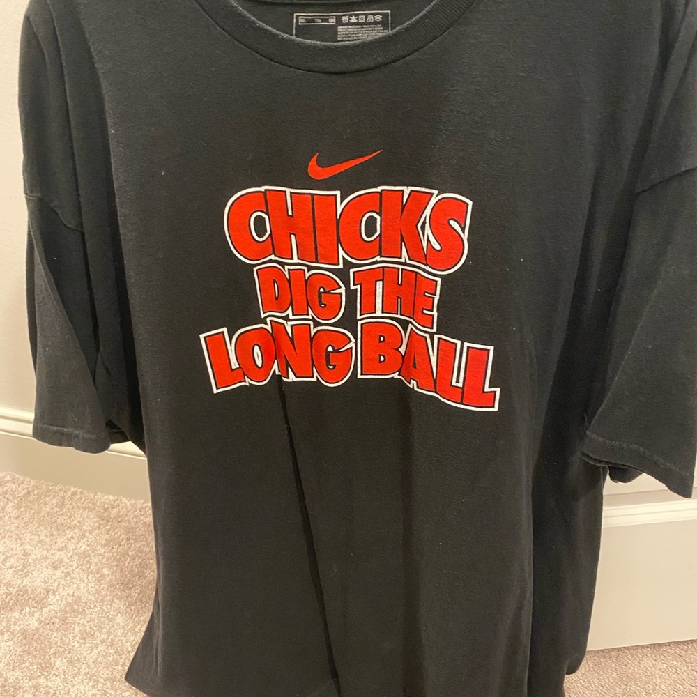 Nike “Chicks Dig the Long Ball” Graphic Tee, Size XXL